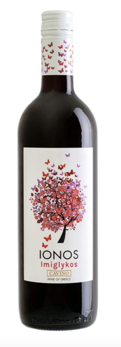 Вино Cavino Ionos Imiglykos напівсолодке червоне 11% 0,75 л